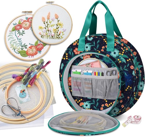 Embroidery project bag - embroidery,